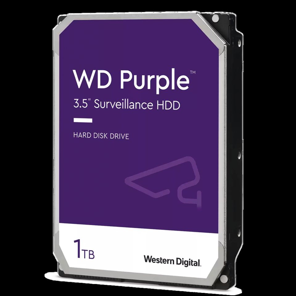 DISCO DURO PURPLE DE 1 TB / 5400 RPM / OPTIMIZADO PARA SOLUCIONES DE VIDEOVIGILANCIA / USO 24-7 / 3 AÑOS DE GARANTIA