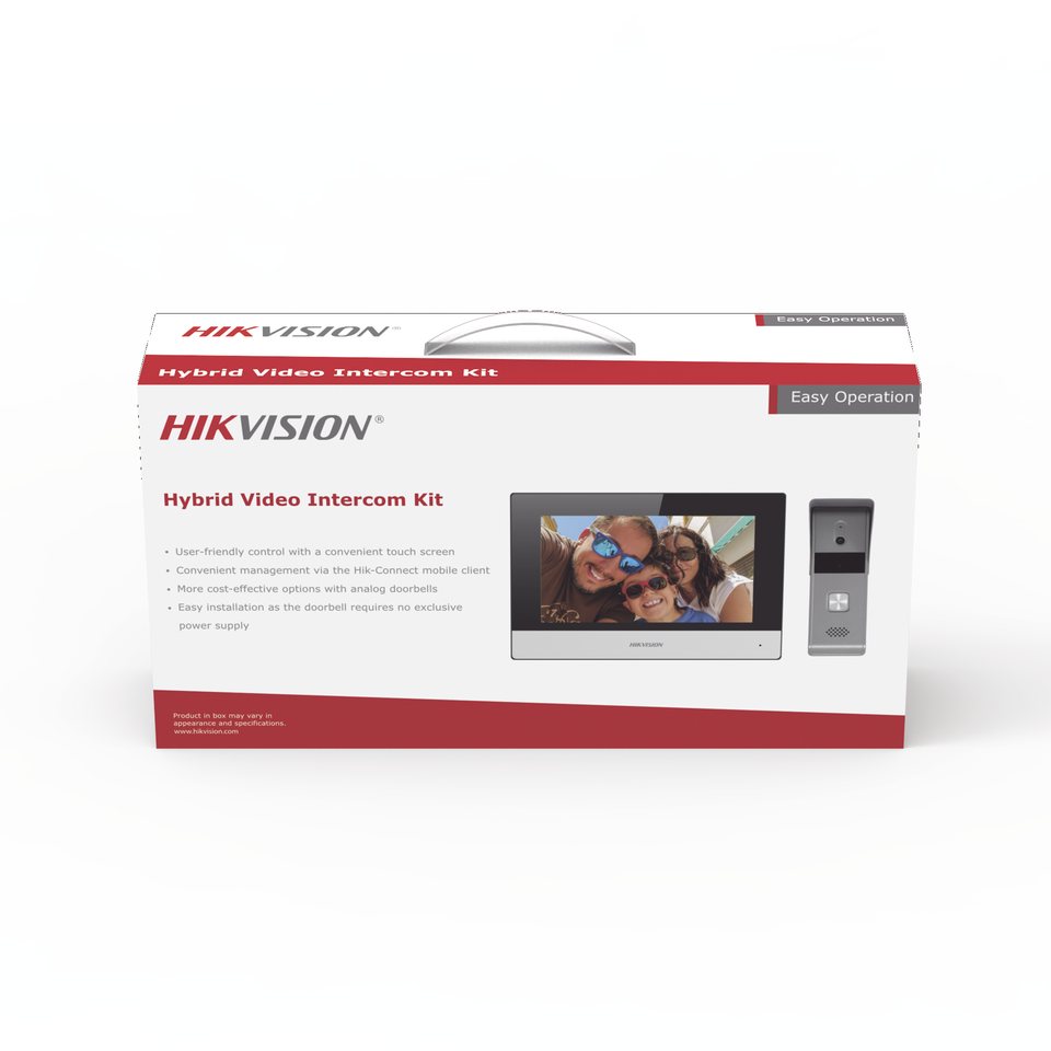 KIT DE VIDEOPORTERO ANALÓGICO DE METAL / IP A 4 HILOS CON FUNCIÓN DE LLAMADA A APP HIK-CONNECT / MONITOR SE CONECTA A INTERNET POR CABLE O WIFI Y POR 4 HILOS AL FRENTE DE CALLE  IP65 / EXPANDIBLE A MAS EQUIPOS