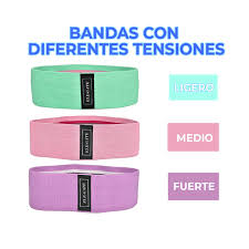 CAJA 3 LIGAS BANDAS RESISTENTES DE TELA COLORES ELE-GATE DEP.21
