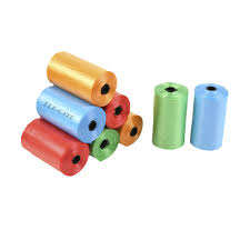 PAQUETE 6 ROLLOS DE BOLSAS DESECHABLES PARA MASCOTA COLORES ELE-GATE MAS.19.3