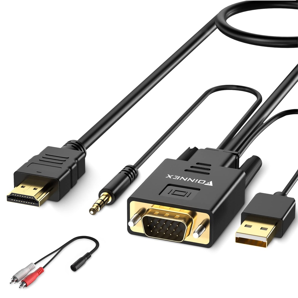 Cable multimedia VGA a HDMI para XBox  3 metros  cubierta plástica reforzada  tornillos de soporte de seguridad  compatible con monitores