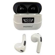 AUDIFONOS INALAMBRICOS BLUETOOTH MOREKA E304 BLANCO/NEGRO