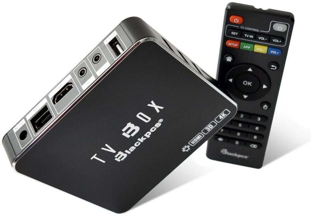 TV BOX BLACKPCS 4K 3D WIFI RED CONTROL NEGRO EO104K-BL