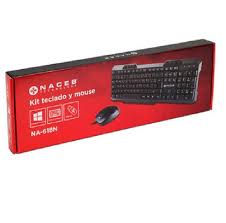 KIT DE TECLADO Y MOUSE ALAMBRICO NACEB NA-618N NEGRO