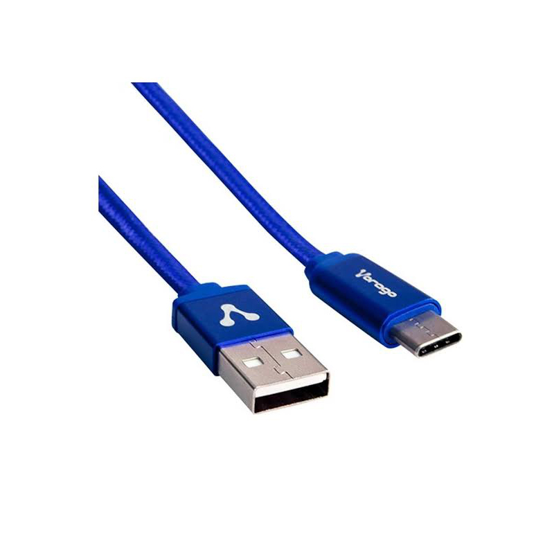 CABLE MICRO USB USO RUDO VORAGO CAB-113 1MT AZUL