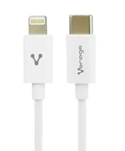 CABLE USB TIPO C A LIGHTNING VORAGO CAB-CL01W 1 MT 20W BLANCO