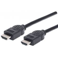 CABLE DE VIDEO HDMI 1.30 M-M 1.8 MT MANHATTAN 306119 NEGRO