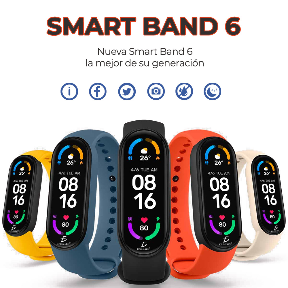 SMART WATCH DIGITAL SPORT M6 IMPERMEABLE COLORES ELE-GATE WCH.M6