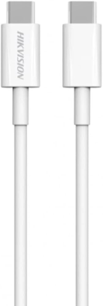 CABLE USB TIPO C A TIPO C HIKVISION CARGA RAPIDA 1 MT 3.4 A 60 WATTS BLANCO