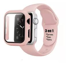 [1803000] KIT 2 EN 1 PROTECTOR + EXTENSIBLE APPLE WATCH SERIES 1/2/3/4/5 38MM COLORES