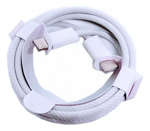 [194252750612] CABLE USB TIPO C A TIPO C M- M 1 MT A2795 A1997 BLANCO GENERICO IPHONE