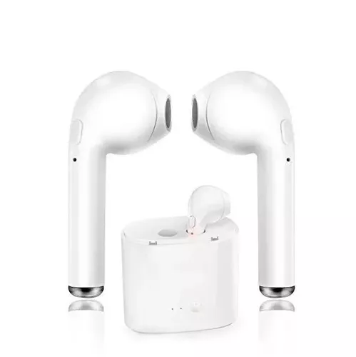 [20412] 22745 MANOS LIBRES BLUETOOTH PAR MOD I7S RECARGABLES INCLUYE ESTUCHE CARGADOR  CABLE V8