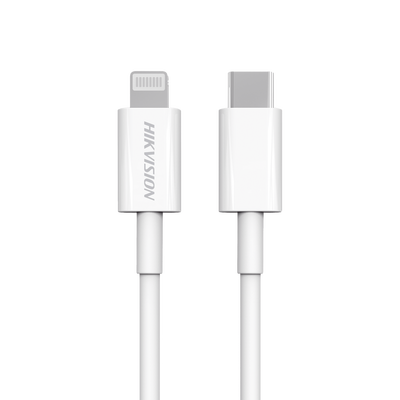 [6931847154189] CABLE USB TIPO C A LIGHTNING HIKVISION 1 MT 3A CARGA RAPIDA BLANCO HS-HUB-CBC2L