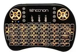 [7501475185115] MINI TECLADO INALAMBRICO NECNON NRC-01 ILUMINADO COMPATIBLE PC/SMART TV/CEL/TV BOX 0750363515382