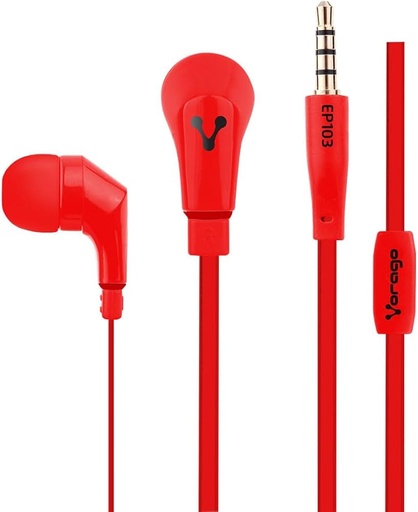 [7502266673156] AUDIFONOS C/MANOS LIBRES VORAGO EP-103 3.5 MM ROJO 7502266671237