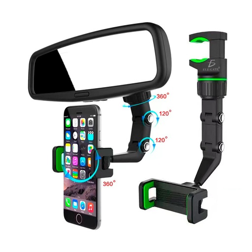[HOLD.64] Soporte Porta Celular 360 Carro Auto Espejo Retrovisor