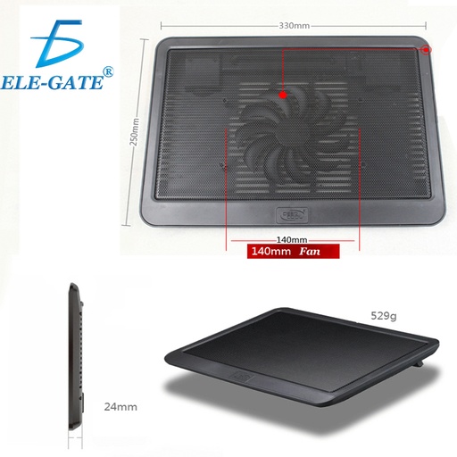 [791261081173] BASE ENFRIADORA PARA LAPTOP HASTA 17" ELE-GATE CLR.19