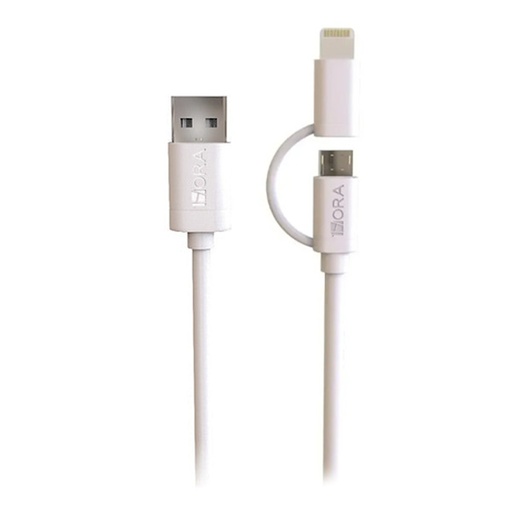 [8400003822151] CABLE USB 2 EN 1 IPHONE/V8 CORTO