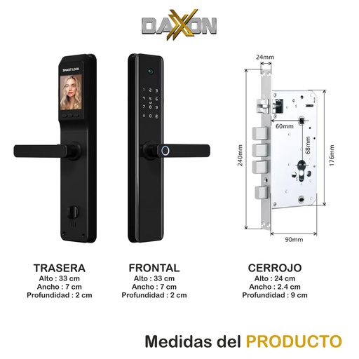 [B130MAX] CERRADURA ELECTRONICA MOD B130 MAX APERTURA POR HUELLA/CODIGO ACCESO/TARJETA DE PROXIMIDAD /LLAVE MECANICA/APP/ ACCESO REMOTO