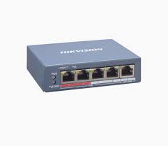 [DS-3E1105P-EI-M] Switch PoE+ / Monitoreable / 4 Puertos 10/100 Mbps PoE+ / 1 Puerto 10/100 Mbps Uplink / Modo Estendido hasta 300 Metros / 45 W